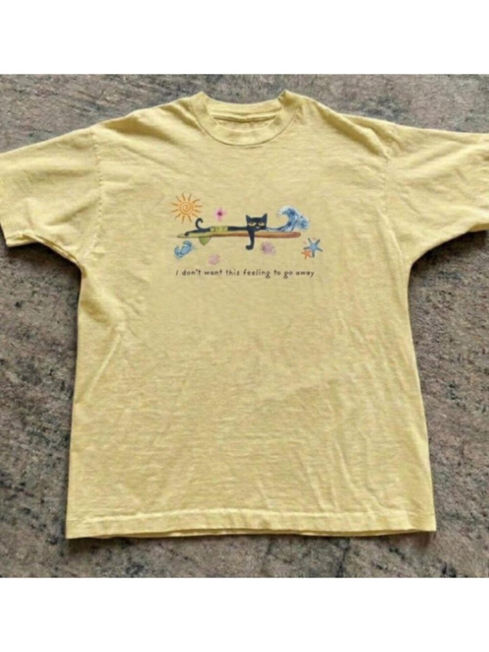 Pete the Cat Graphic Yellow Tee Reprint unisex